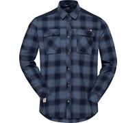 Norrona - Femund Flannel Shirt M'S Navy Blazer de Lana - Talla L - Azul marino Azul marino L