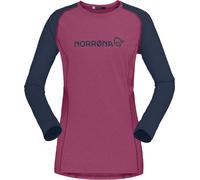 Norrona - Fjørå Equaliser Lightweight Long Sleeve W Violet Quartz/Indigo Night para Mujer - Talla XS - Rosa Rosa XS