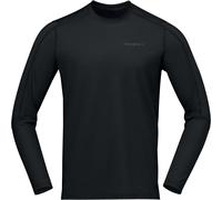 Norrona - Ropa de senderismo - Falketind EqualiserUll Long Sleeve M Caviar Black de Lana - Talla XL - Negro Negro XL