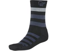 Norrona - Ropa de senderismo - Falketind Mid Weight Merino Socks Caviar de Lana - Talla 40-42 - Negro Negro 40-42