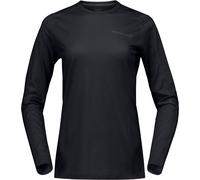 Norrona - Ropa de senderismo mujer - Falketind EqualiserUll Long Sleeve W Caviar Black para Mujer de Lana - Talla M - Negro Negro M