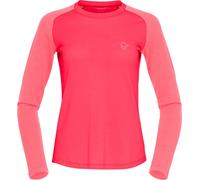 Norrona - Ropa de senderismo mujer - Femund PureUll Long Sleeve W Watermelon para Mujer de Lana - Talla M - Rosa Rosa M