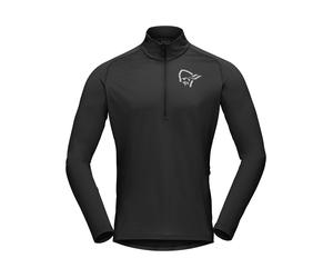 Norrona - Ropa MTB - Fjørå Equaliser Long Sleeve Zip Top M Caviar - Talla L - Negro Negro L