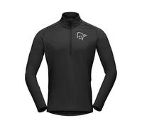 Norrona - Ropa MTB - Fjørå Equaliser Long Sleeve Zip Top M Caviar - Talla XL - Negro Negro XL