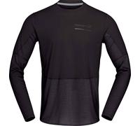 Norrona - Ropa para trail running - Senja Equaliser Lightweight Long Sleeve M'S Caviar Black de Lana - Talla M - Negro Negro M