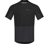 Norrona - Ropa para trail running - Senja Equaliser Lightweight T-Shirt M'S Caviar de Lana - Talla L - Negro Negro L