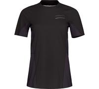 Norrona - Ropa trail running mujer - Senja Equaliser Lightweight T-Shirt W Caviar Black de Lana - Talla M - Negro Negro M