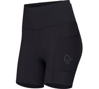 Norrona - Ropa trail running mujer - Senja Equaliser Stretch 6" Tights W Caviar Black para Mujer - Talla M - Negro Negro M