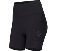 Norrona - Ropa trail running mujer - Senja Equaliser Stretch 6" Tights W Caviar Black para Mujer - Talla S - Negro Negro S