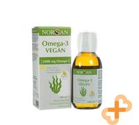 Norsan OMEGA-3 Vegano 100ML Puro Algas Marinas Aceite Limón Sabor Corazón Salud