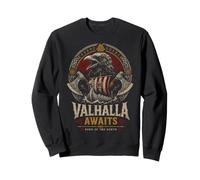 Norse Viking Mythology Warrior Runes Valhalla Odin Raven Sudadera