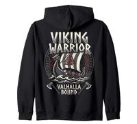 Norse Viking Mythology Warrior Runes Valhalla Odin Raven Sudadera con Capucha
