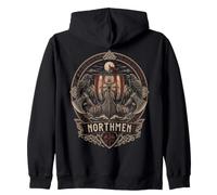 Norse Viking Mythology Warrior Runes Valhalla Odin Raven Sudadera con Capucha