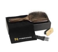 Norsewood Juego de cepillos de cerdas de jabalí, desenredantes de cerdas suaves para largo, corto, fino, rizado, liso u ondulado, cepillo para el cabello para mejorar el brillo, ideal para hombres