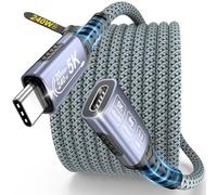 NORSHY Alargador USB C 240W 2m, Cable de Extensión USB-C 3.2 Gen 2 Carga Rápida 20Gbps, Vídeo 5K/4K@60Hz Extensor Compatible con iPhone 17 16 Pro Max, MacBook Pro, Steam Deck, PSVR2 Hub
