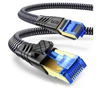 NORSHY Cat 8 Cable Ethernet 2m, Cable de Red Alta Velocidad 40Gbps 2000MHz S/FTP Trenzado Plano Cable Lan Conector RJ45 Cable Internet para PS5/PS4, Xbox,TV,Box, Router, PC, M贸dem