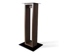 Norstone - Alva marrón Madera Altavoz con pies de Cristal Blanco y Negro