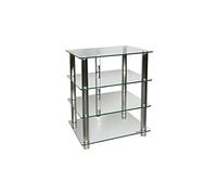 Norstone Epur 4 - Soporte de pie para pantalla plana (Plata, Transparente, Fixed flat panel floor stand, Vidrio, Acero, 80 kg, 31,2 kg, 630 mm)