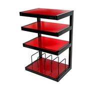 Norstone Esse HiFi Vinyl Negro, Rojo - Soporte para Equipos de Audio y DVD (Negro, Rojo, 22 kg)