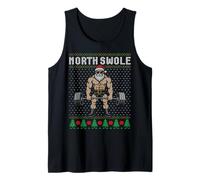 Norte Swole, Entrenamiento de Navidad, Santa levantando Pesas Fitnes Camiseta sin Mangas