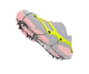Nortec Crampones Fast para Fast Hiking y Trail Running Carrera de Invierno sobre Hielo y Nieve, Micro Crampones para Zapatos ultraligeros con Funda (Lemon,XL)