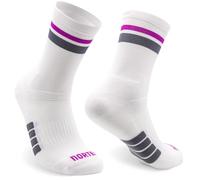 NORTEI Calcetines Running y Trail Running Acolchados Media Caña, Compresivos y Antideslizantes. Calcetines Técnicos Deporte sin Rozaduras de Hombre y Mujer (S-M, Purple)