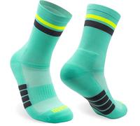 NORTEI Calcetines Running y Trail Running Acolchados Media Caña, Compresivos y Antideslizantes. Calcetines Técnicos Deporte sin Rozaduras de Hombre y Mujer (S-M, Ocean)