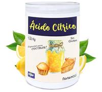 Nortembio Ácido Cítrico Anhidro Ecológico 1,02 Kg. Grado Alimentario, 100% Puro. Acidulante y Conservante para Cocina y Repostería. Especial para Limonada y Mermeladas. E-Book con Recetas Incluido.