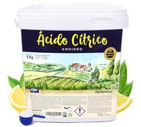 Nortembio Ácido Cítrico Ecológico 5 Kg. Ácido Cítrico Anhidro en Polvo. Insumo 100% Puro. Limpiador Multiusos. E-Book Incluido.