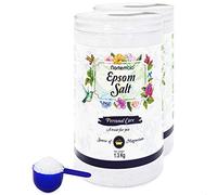 Nortembio Sal de Epsom 2x1,3 Kg. Fuente Concentrada de Magnesio Natural. Sal de Baño 100% Pura, sin Aditivos. Relajación Muscular y Buen Sueño. E-Book Incluido.