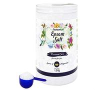 Nortembio Sal de Epsom Pura 1,3 kg - Sales de baño para Relajación Muscular y Recuperación - Sales de Epsom para pies - Piel Sensible y Exfoliación - 100% Natural + eBook Gratis