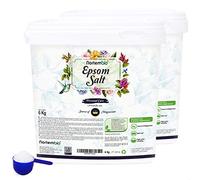 Nortembio Sal de Epsom Pura 6 kg Sales de baño para Relajación Muscular y Recuperación - Sales de Epsom para pies - Piel Sensible y Exfoliación 100% Natural + eBook Gratis (2 x 6 kg)