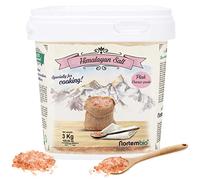 Nortembio Sal Rosa del Himalaya 3 kg Grano Grueso (2-5 mm) Origen Pakistán Sal Mineral Natural sin Refinar para Uso Culinario + Gratis eBook con Recetas!