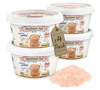 Nortembio Sal Rosa del Himalaya 4 x 200 g Grano Fino (1-2 mm) Origen Pakistán Sal Mineral Natural sin Refinar para Uso Culinario. Gratis eBook con Recetas!