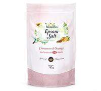 Nortembio Sales de Epsom 100% Fragancia Canela y Naranja 180 g - Fuente Natural de Magnesio | Con Vitamina C y E Hidratante | Para Baños Relajantes, Spa y Cuidado de la Piel + E-Book Gratis