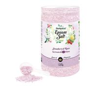 NORTEMBIO Sales de Epsom 100% Fragancia Fresa y Rosas 1.25Kg | Fuente concentrada de magnesio | Hidratada con Vitamina C y E | E-Book Incluido