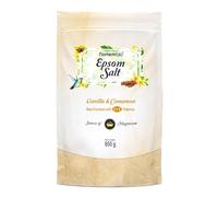 Nortembio Sales de Epsom con Aroma a Vainilla y Canela 850g - Sal de Magnesio Premium para Baño Relajante y Cuidado Muscular - Ideal para SPA en Casa - Origen Natural y eBook de Regalo