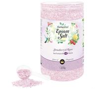 Nortembio Sales de Epsom con Fragancias 1,25 kg Sal de Magnesio Premium para Baño Relajante y Cuidado Muscular, Ideal para SPA en Casa + eBook de Regalo (Fresas y Rosas)