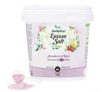 Nortembio Sales de Epsom con Fragancias 3 kg Sal de Magnesio Premium para Baño Relajante y Cuidado Muscular, Ideal para SPA en Casa + eBook de Regalo (Fresas y Rosas)