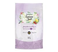 Nortembio Sales de Epsom con Fragancias 850 g Sal de Magnesio Premium para Baño Relajante y Cuidado Muscular, Ideal para SPA en Casa + eBook de Regalo (Fresas y Rosas)