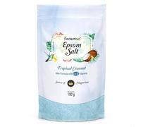 Nortembio Sales de Epsom para Baño Aroma Coco Tropical 180 g Sal de Magnesio para Spa en Casa, Baños Relajantes y Cuidado Corporal + eBook Gratis