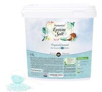Nortembio Sales de Epsom para Baño Aroma Coco Tropical 6 kg Sal de Magnesio para Spa en Casa, Baños Relajantes y Cuidado Corporal + eBook Gratis