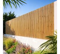 Nortene | Cañizo Entero Barnizado Bambooflex 1.5x3 M | Bambú Natural con Alambre Galvanizado | Ocultación y Decoración para Jardín y Terraza