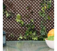 Nortene Celosía Fija Pvc Marrón 18 mm Decorativa 0.80 x 1.15 m | Ideal Para La Decoración De Exteriores, Color Marrón, Fácil Instalación En Terraza, Balcón Y Jardín, Resistente Y Duradero