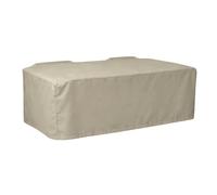 FUNDA MESA RECTANGULAR MAS 4 SILLAS IMPERMEABLE COLOR MARRON CLARO 225X145X90CM