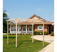 Nortene Kit Pérgola De Madera para Jardín (3x2.5x2.4 M) + Postes (7x7m) | Madera Resistente Tratada En Autoclave 3