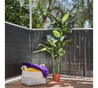 Nortene | Mimbre Ecológico Lop Antracita 1.8x3 M | Cerramiento Sostenible De Alta Durabilidad | Decorativo Para Jardín, Terraza Y Balcón