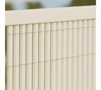 Nortene Perfil Remate u Mimbre Lop Blanco para Jardín y Terraza 1.5M
