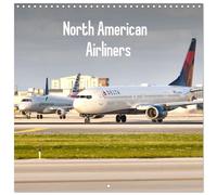 North American Airliners (Wall Calendar 2026 12" x 24" / 30 x 60 cm (abierto)) CALVENDO 12 Month Wall Calendar