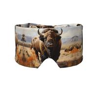 North American Bison Herd - Antifaz ajustable para dormir y orejeras, diadema unisex para dormir de lado (26.8 x 4.3 pulgadas), cubierta cómoda para viajes en interiores y exteriores, para yoga,